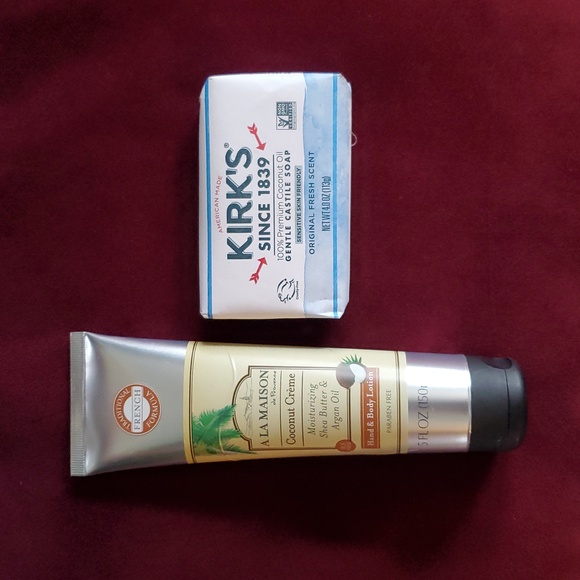 Other - A La Maison French Coconut Creme Moisturizer & Kirk's Pure Coconut Soap Set